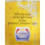 Molson Canadian Light- Still in the dark about light beer - poster