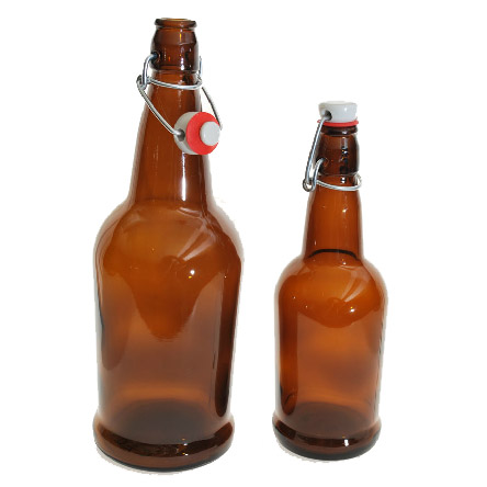 EZ Cap Swing-Top Bottles (Brown)